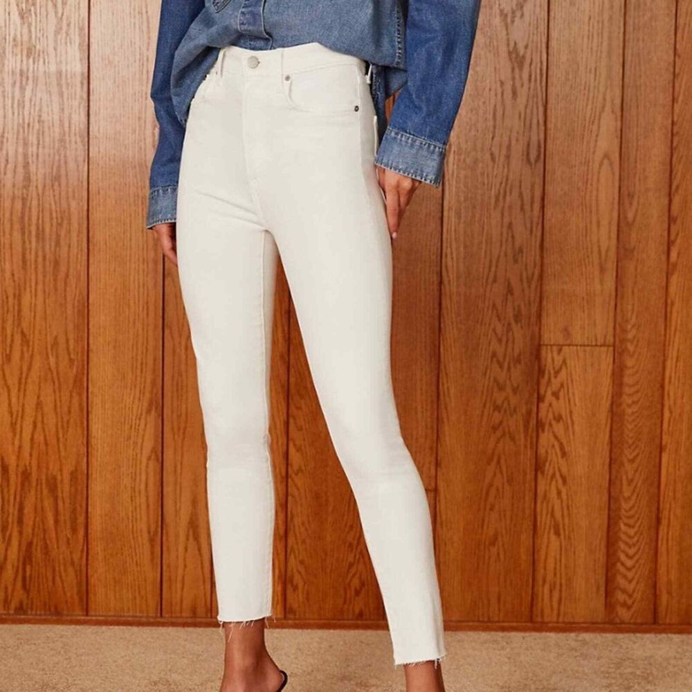 Denim Forum (Aritzia) White Skinny Jeans